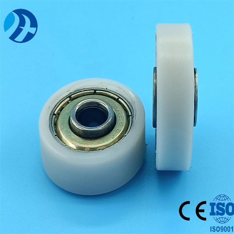 Non-Standard Customized Plastic Bearing Pulley Coated Nylon/POM Flat-Type Bearing Pulley 6*21.9*7mm